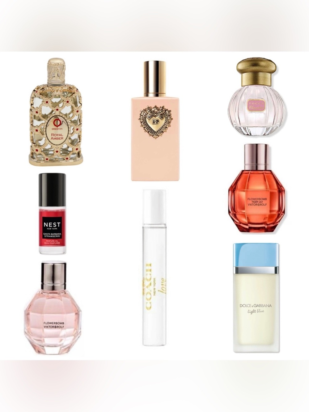 (8) Designer Women’s Mini Perfume Bottle Assortment, NEW
